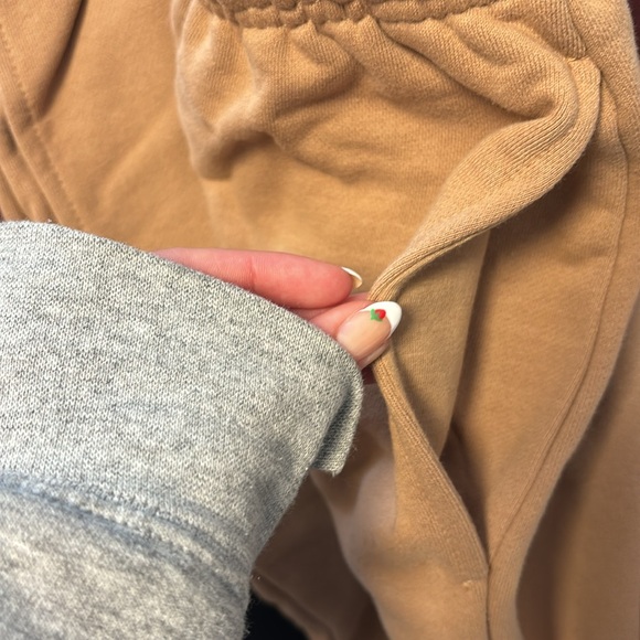 Brunette The Label Tan French Terry Shorts Size Women's XS/S - Picture 5 of 5